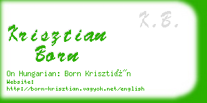 krisztian born business card